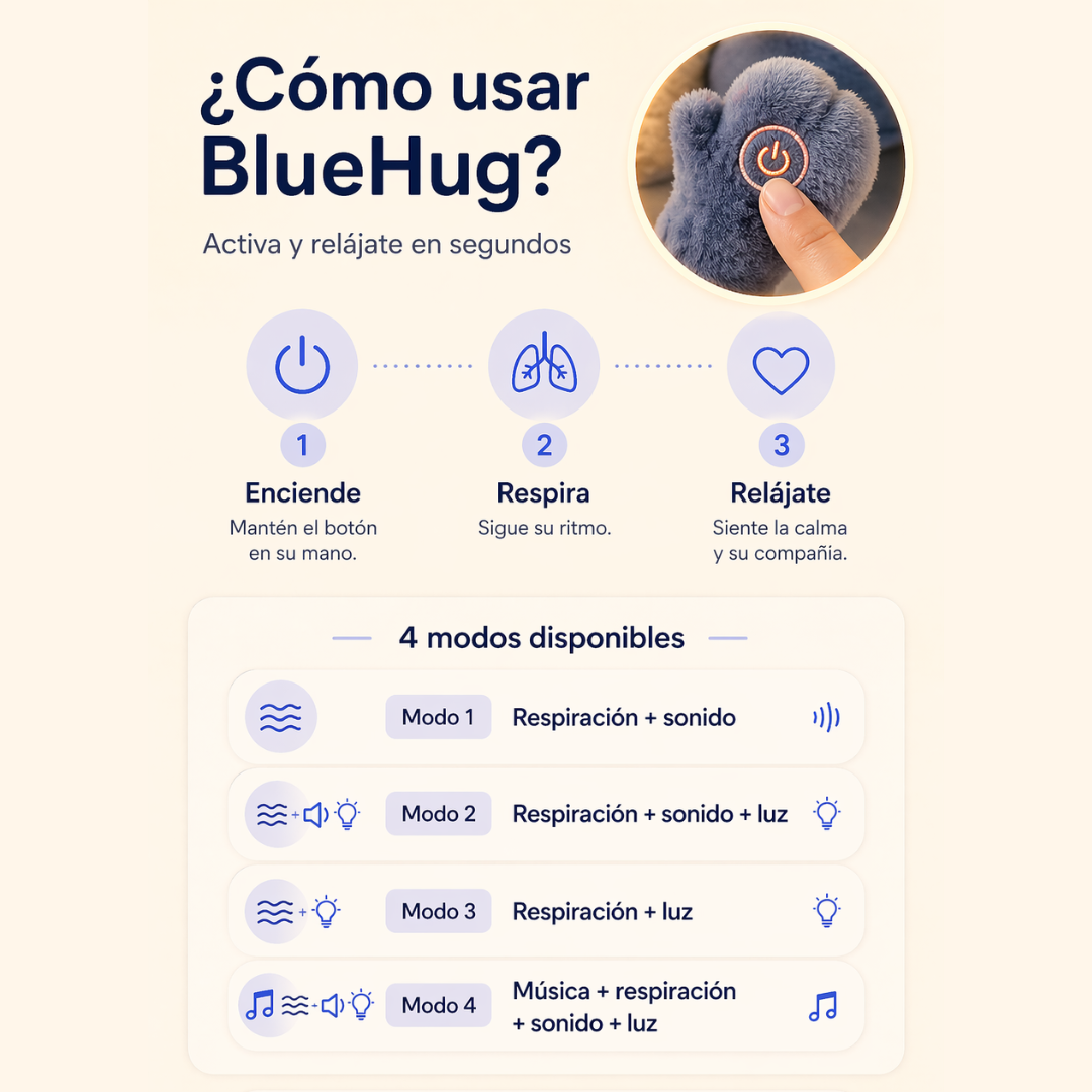 BlueHug™ – Peluche que Respira Contigo