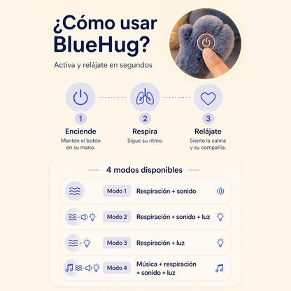 BlueHug™ – Peluche que Respira Contigo